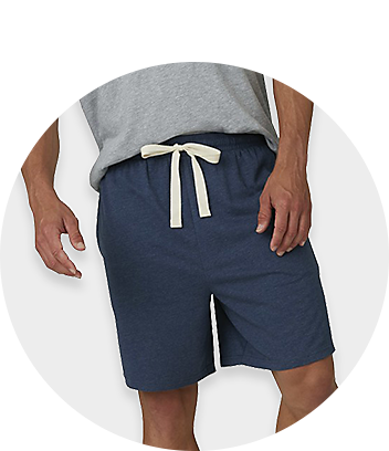 mens blue sleep shorts